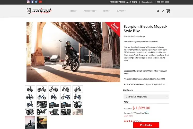 product page design