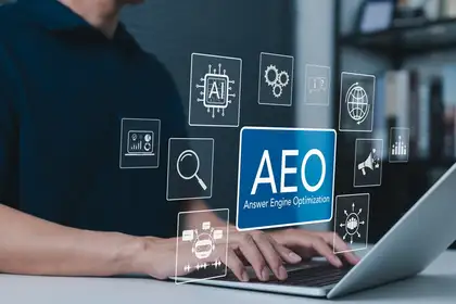 AEO, answer engine optimization strategy for digital marketing success concept