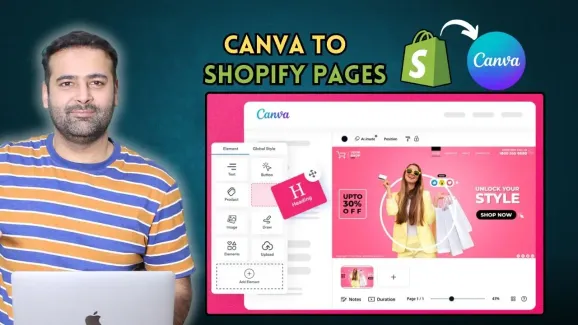 Image related to canva to shopify in 5 minutes [no coding knowledge needed]