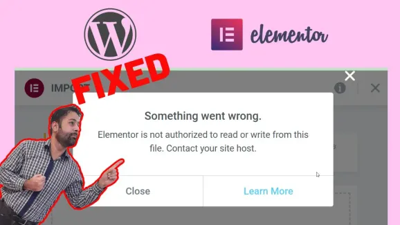 Image related to fix elementor not authorize to read or write from this file