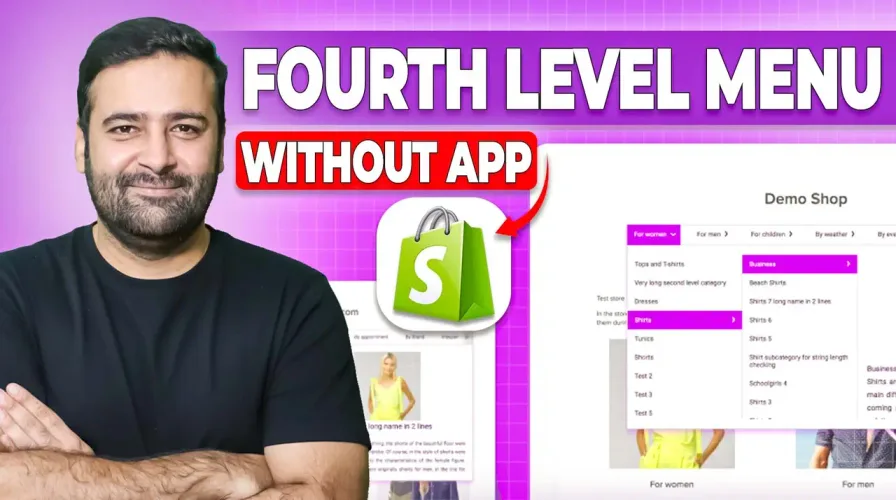 Fourth Level Menu in Shopify Dawn theme 15.4.0 [Without APP]