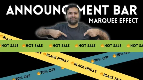 Image related to how to add marquee effect announcement bar [shopify – without app]