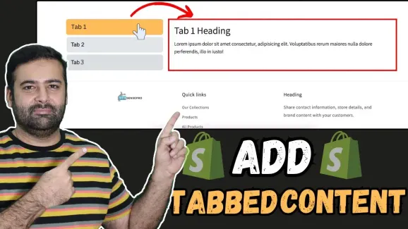 Image related to how to add side tabbed section in shopify [without app]