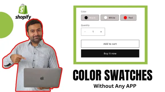Image related to how to add stylish color swatches in shopify