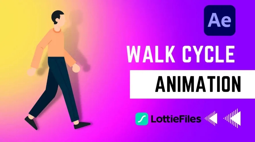 How To Build Walk Cycle Lottie Animation using Adobe After Effects