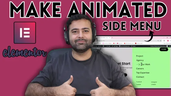 Image related to how to make animated side menu in elementor