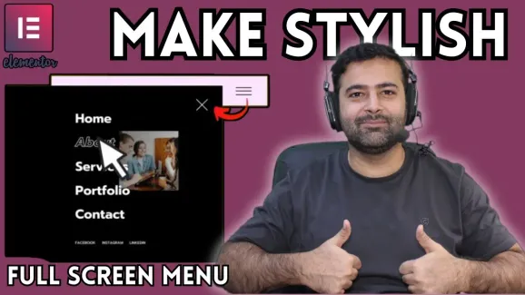 Image related to how to make stylish  full-screen menu [elementor]