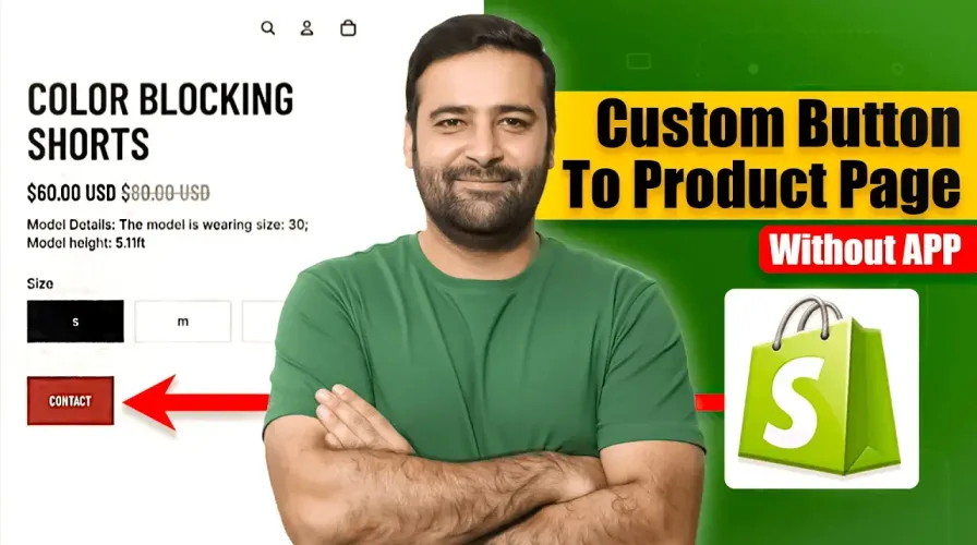 [Shopify] How To Add Custom Button To Product Page – (Without APP)