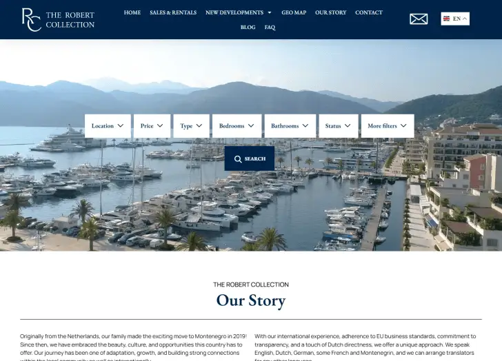 The Robert Collection website