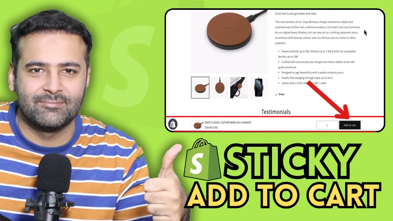 How To Add STICKY Add To Cart [Shopify - WIthout APP]