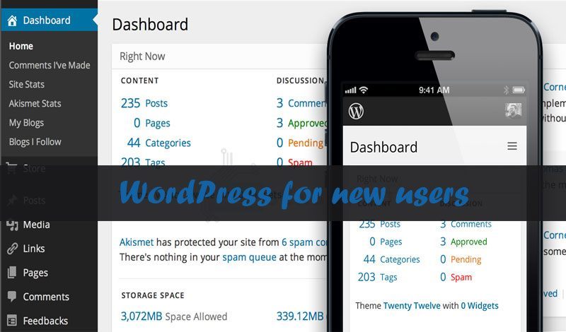 WordPress for new users…