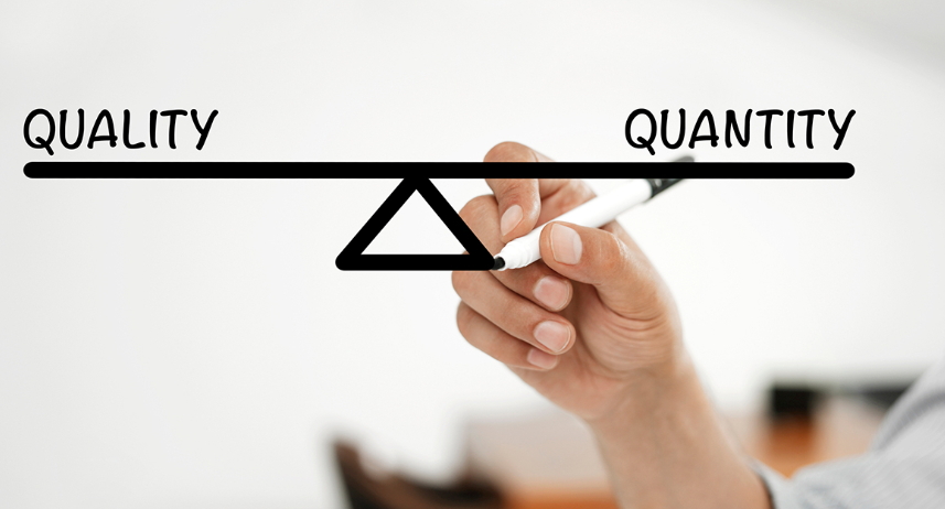 quality vs quantity in content writing