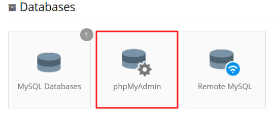 phpmyadmin-in-cpanel