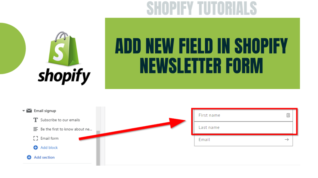 Add New Field in Shopify Newsletter Form