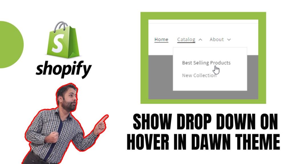 drop down on hover - dawn theme