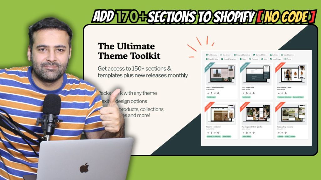Add 170+ Sections To Shopify [No Code]
