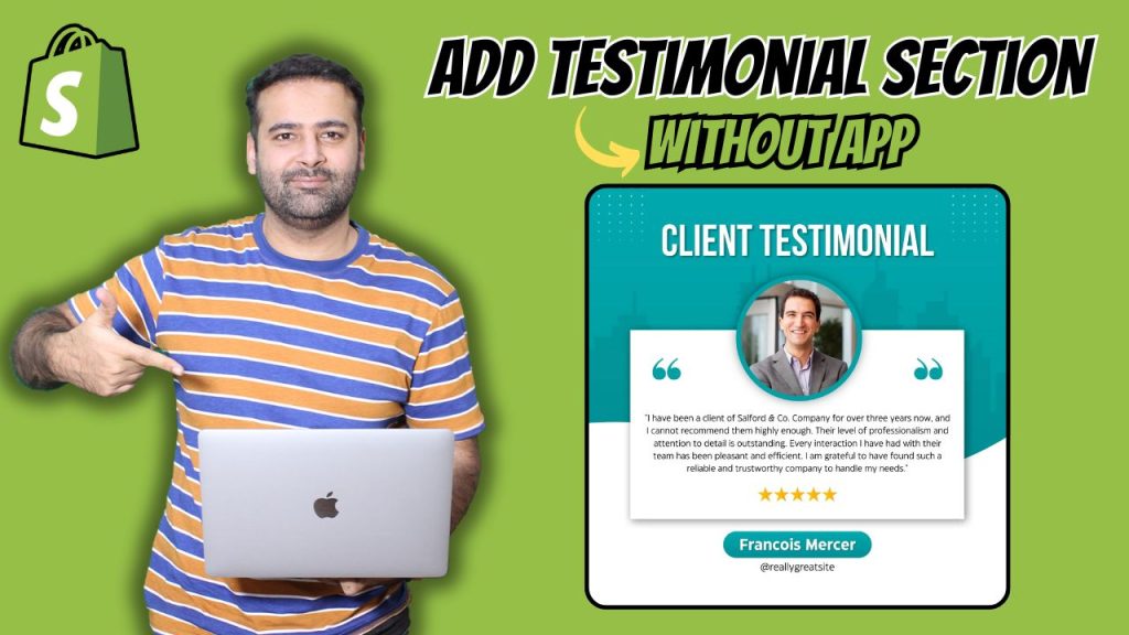 How To Add Testimonial Section Without APP [Shopify]