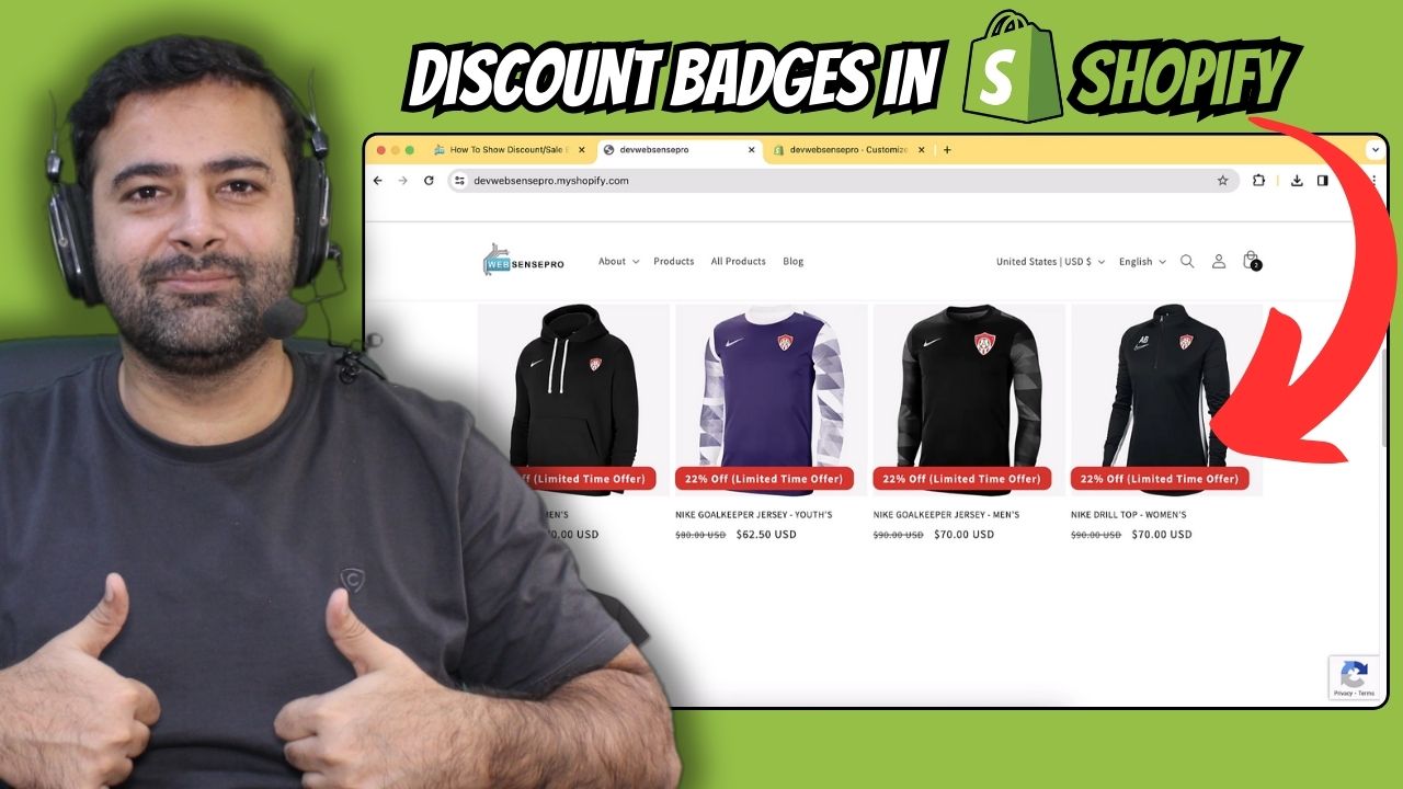 How To Show Discount/Sale Badge in Shopify - Updated - WebSensePro