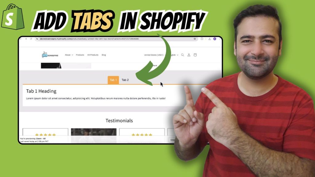 How To Add TABS in Shopify Without APP