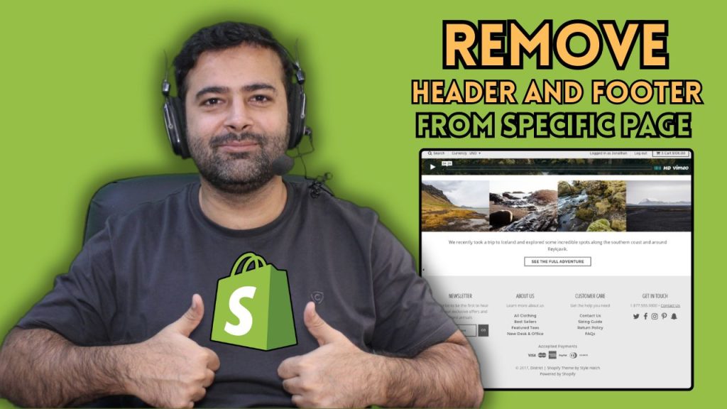 How To Remove Header and Footer From Specific Page [Shopify - Beginner Tutorial]