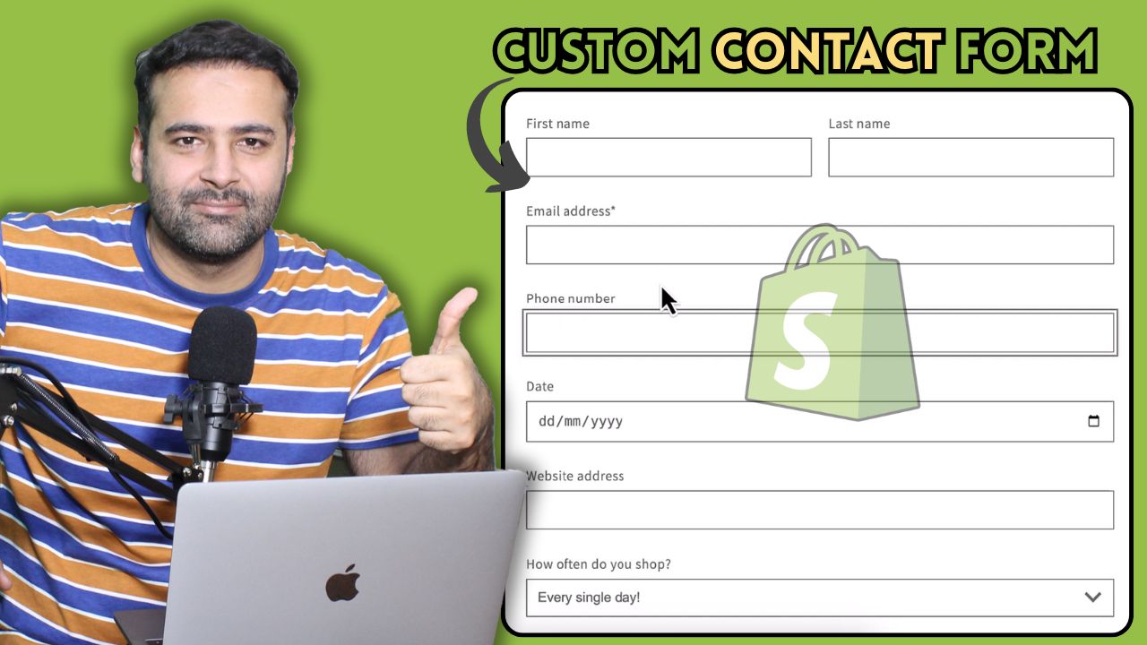 How To Add Custom Contact Form In Shopify [without App] - Websensepro